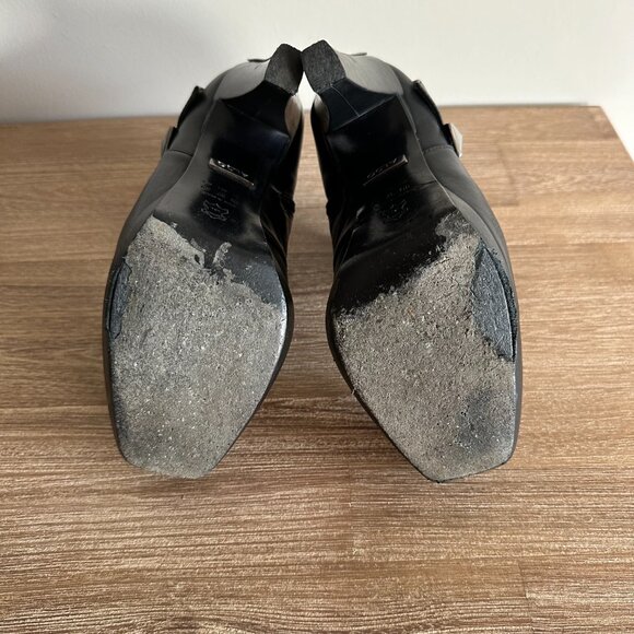 ALDO Leather Ankle Booties Womens Size 38 Mirrored High Heel Vintage Y2K - Picture 8 of 8